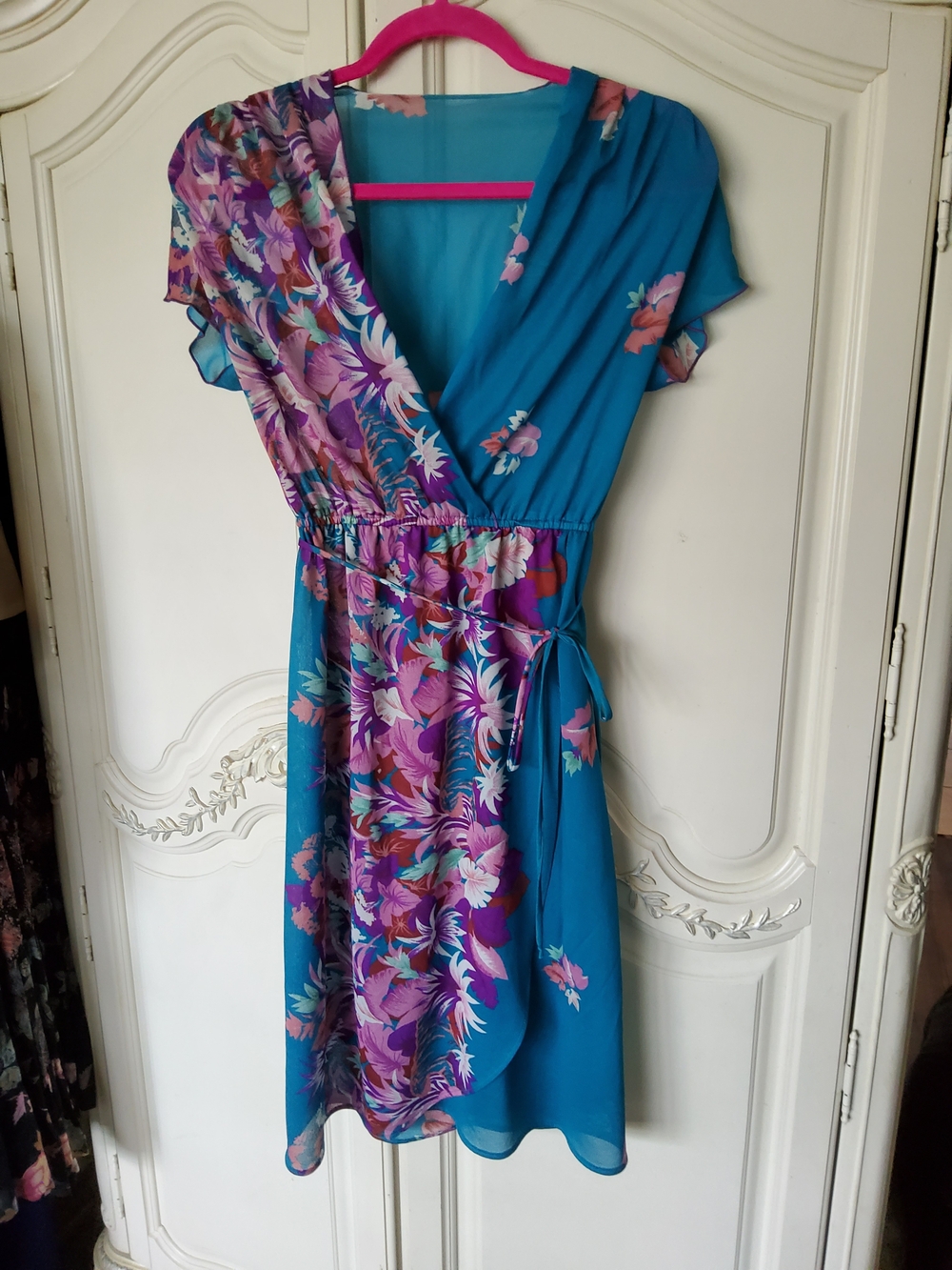 70s Vintage Floral Lightweight Summer Dress